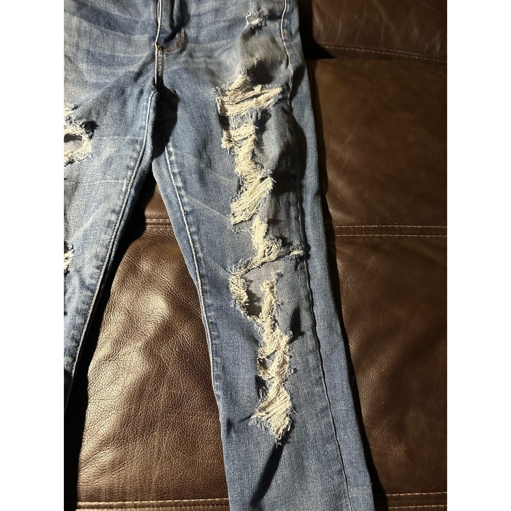 American Eagle Next Level Stretch Women's Distressed Hi Rise Jegging Sz 6 Short - Picture 2 of 12